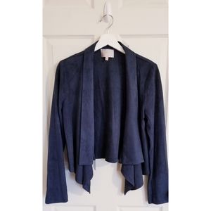 Suede draped jacket